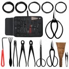Bonsai Tool Kit 10PCS Set Carbon Steel Shear Cutter Scissor Wire Plant Gardening Nylon Case