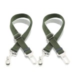 Dog Seat Belt, Harness Car Safety Seatbelt 2 Packs, Adjustable Nylon Strap and Universal Clip For Buckle up Dogs Puppy Cats Pets,Shock Absorbing for Safe Travel - Green
