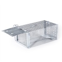 Rat Trap - One Door Trigger Animal Trap Cage for Mouse Squirrel Weasel Hamster Mole and Chipmunk - Medium Size